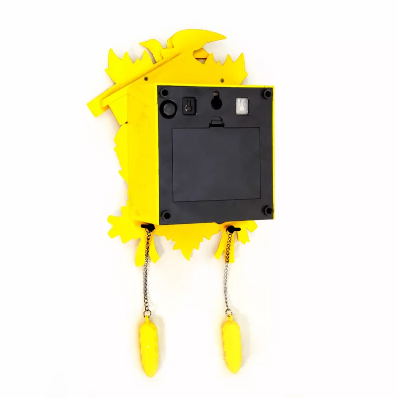 Wall Decor: Mandir Design Wall Clock Yellow
