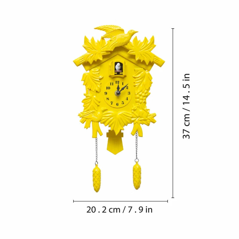 Wall Decor: Mandir Design Wall Clock Yellow