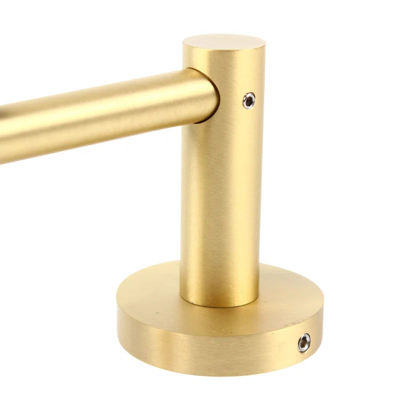 Wall Hook: 6 Gold Hook Wall Mounted Rack