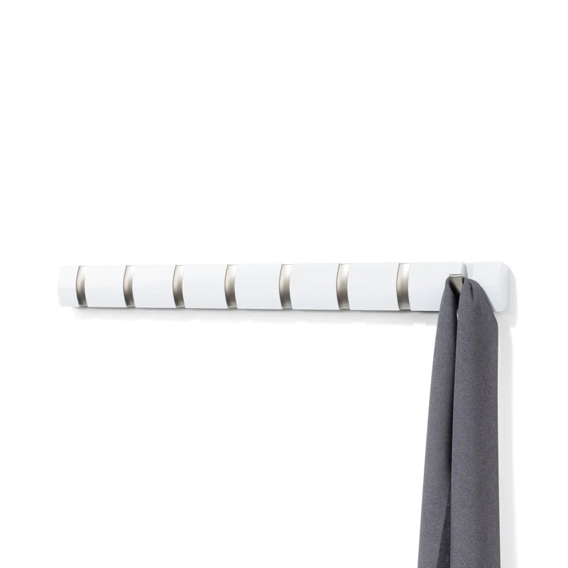 Wall Hook: 8 Hook Wall Mounted Coat Rack