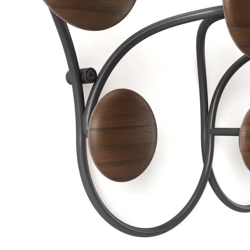 Wall Hook: Black Steel Wall Hanger