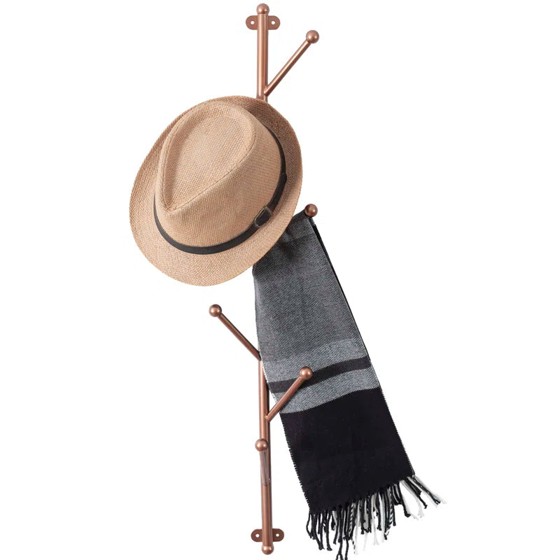 Wall Hook: Iron 6 Hook Wall Mounted Coat Rack