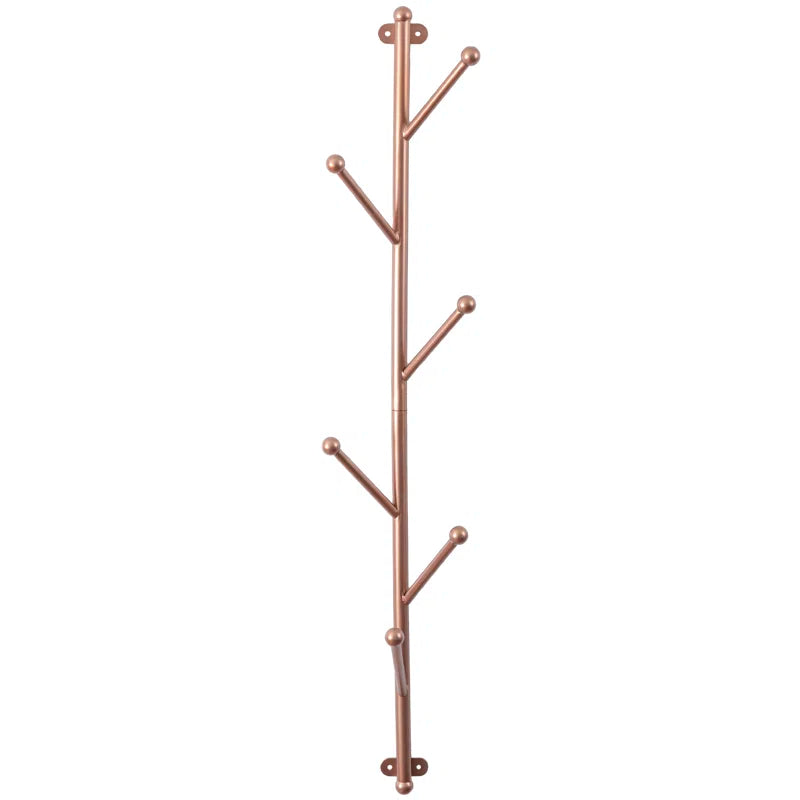 Wall Hook: Iron 6 Hook Wall Mounted Coat Rack