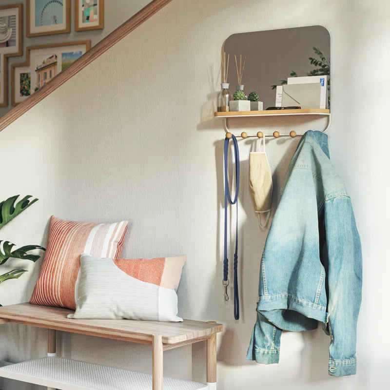 Wall Hook: Iron Wall Hanger With Mirror