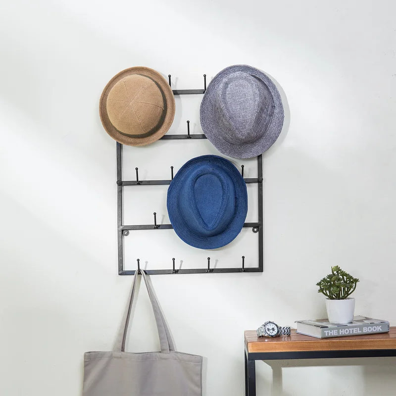 Wall Hook: Metal Wall Mounted Coat Rack