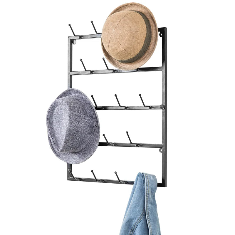 Wall Hook: Metal Wall Mounted Coat Rack