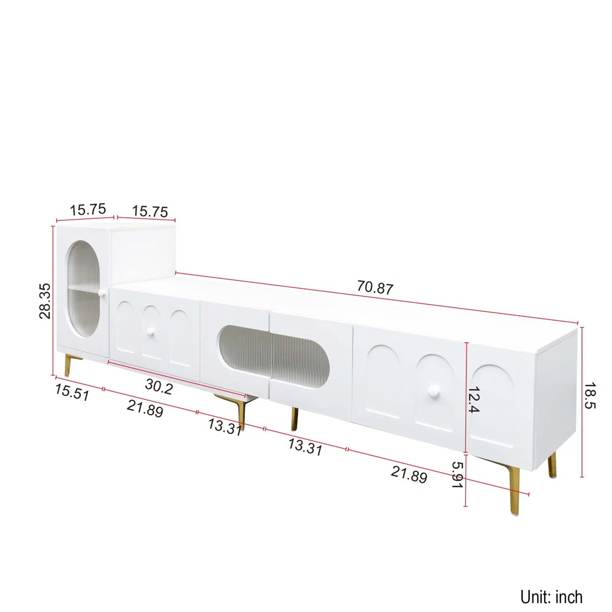tv panel: Modern wood TV console, extendable entertainment center for bedroom or living room spaces