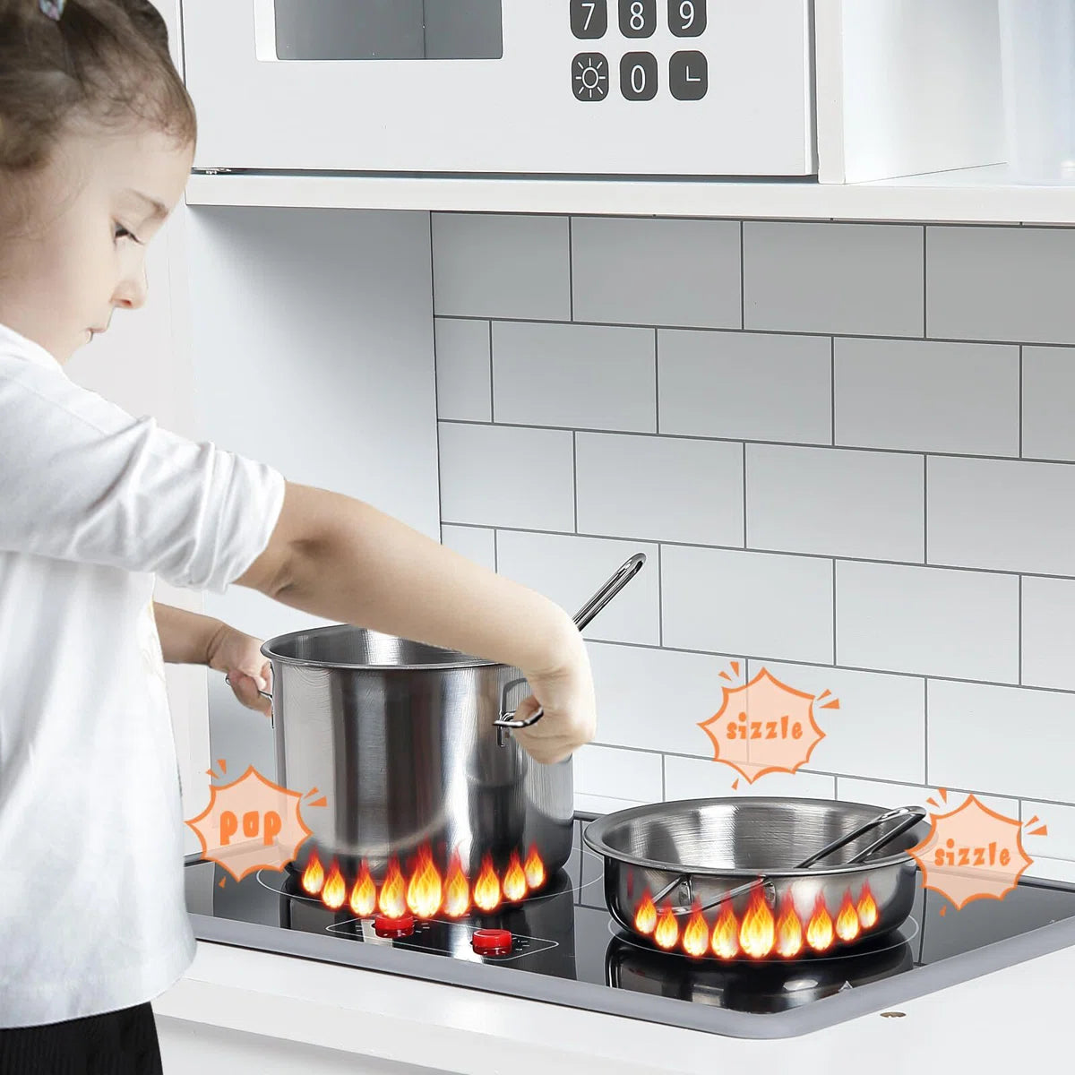 Kitchen Racks: Kids' Kitchen Playset: Wooden Play Kitchen