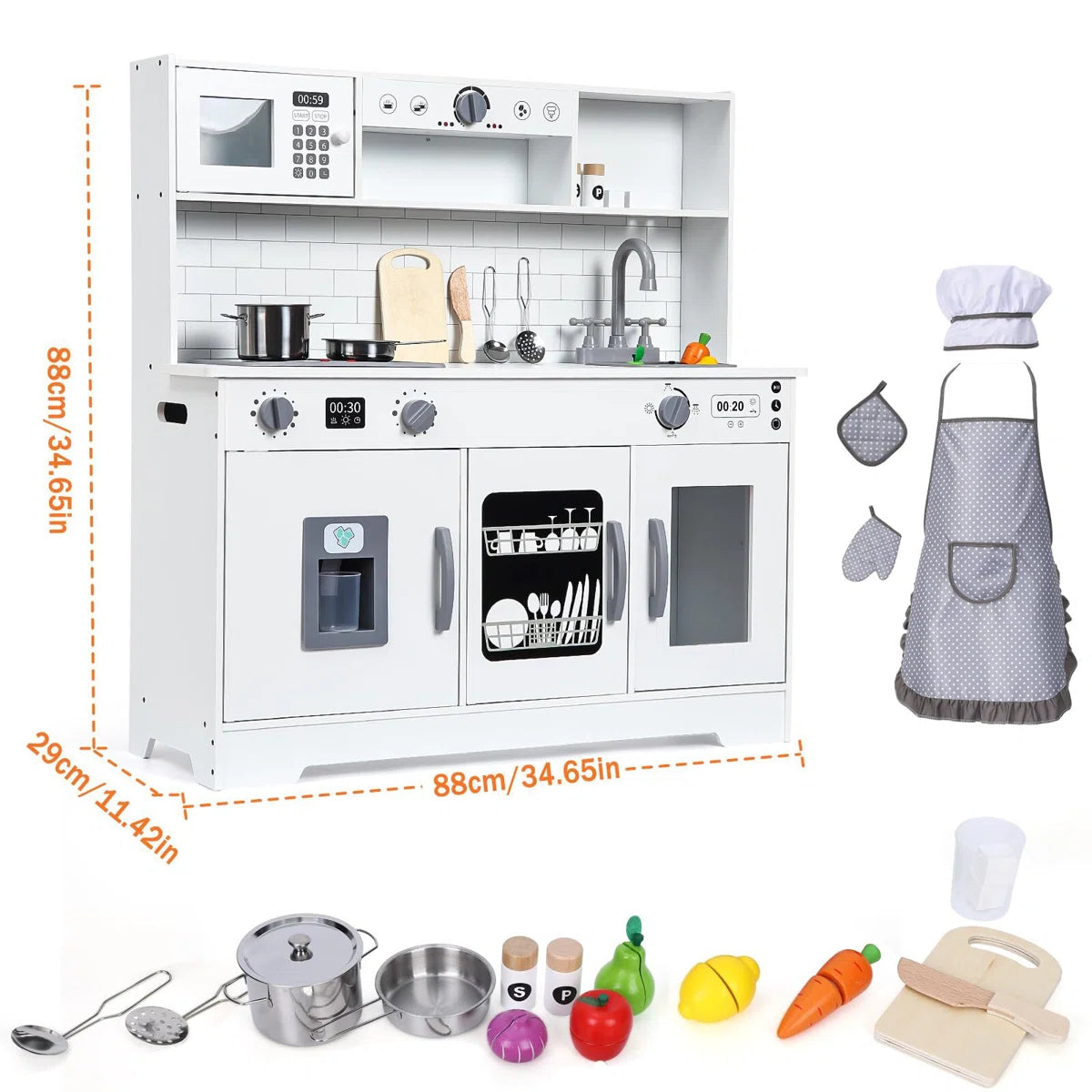 Kitchen Racks: Kids' Kitchen Playset: Wooden Play Kitchen