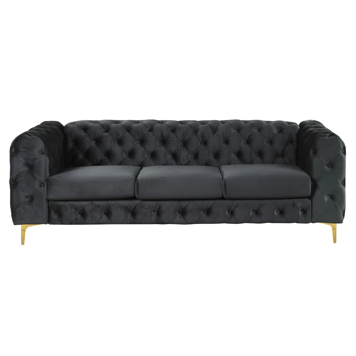 7 Seater Sofa Set: 3 Piece Velvet Living Room Sofa Set