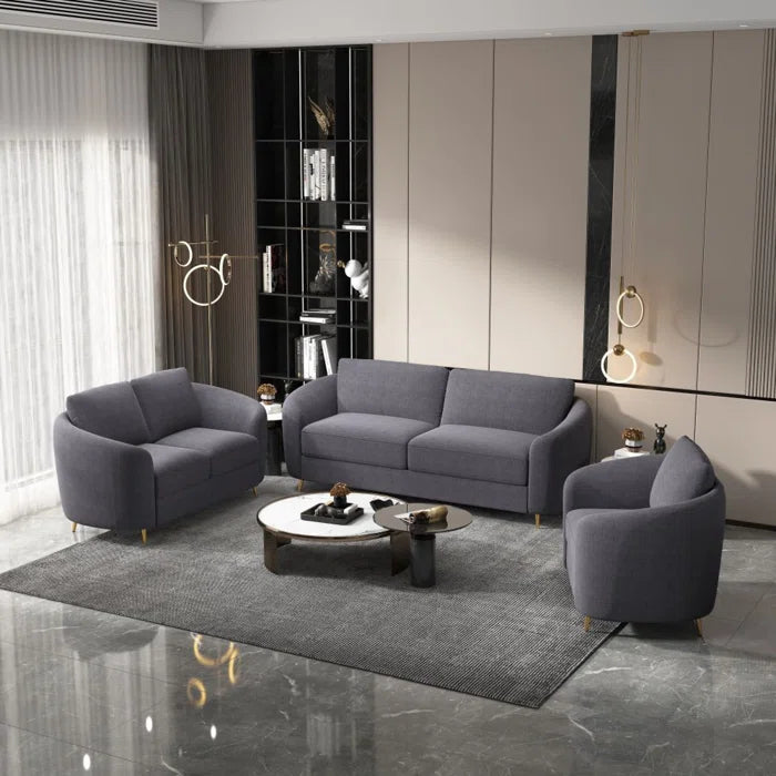 7 Seater Sofa Set: 3-Piece Living Room Set with Stylish Sofa Chaise