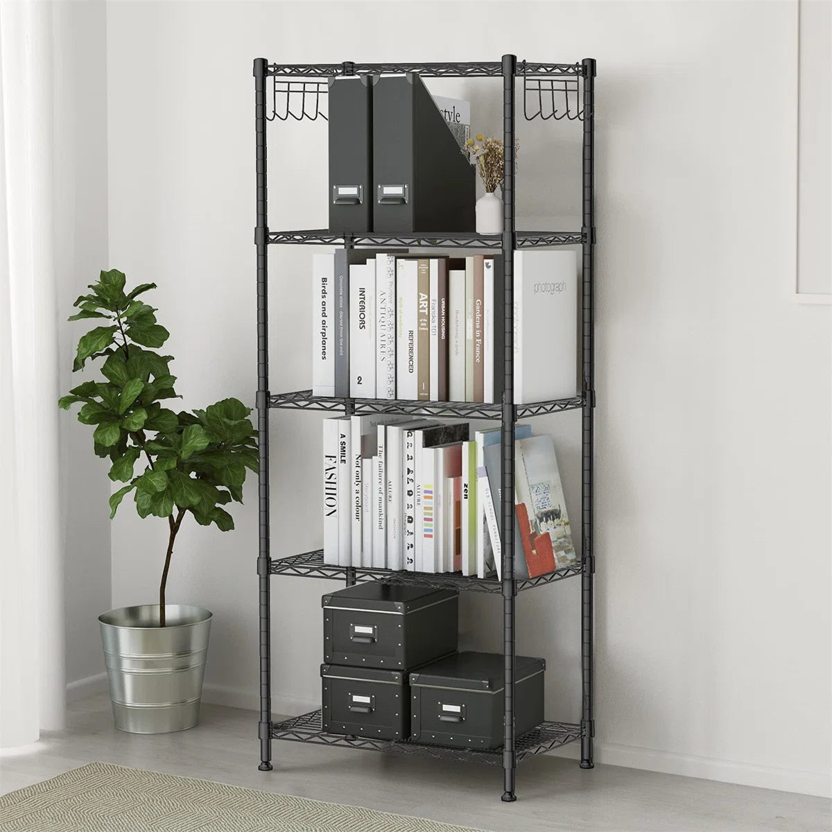 Kitchen Racks: 59.06'' Standard Baker's Rack Made of Metal and Compatible with Microwaves