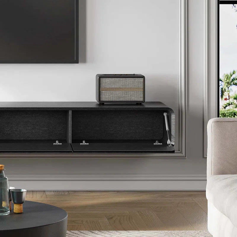 tv panel: Solid wood, 4 drawers, Randalstown floating TV stand, entertainment center, fully assembled