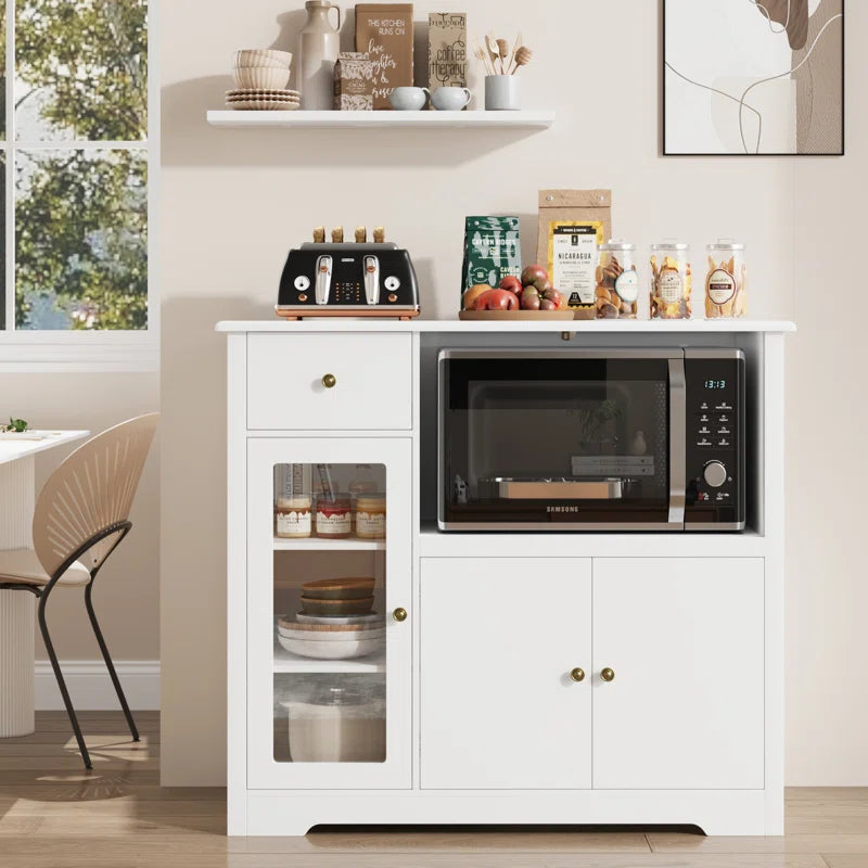 Microwave Stands :72.2 Kitchen Larder with Microwave Stand