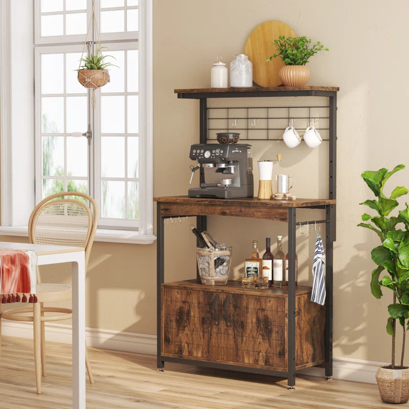 Kitchen Racks: Standard Baker's Rack Made of 31.5" Steel and Compatible with Microwaves