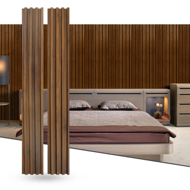 TV Panel: 94.5" L x 5.75" W Shiplap 3D Wood Wall Paneling Set