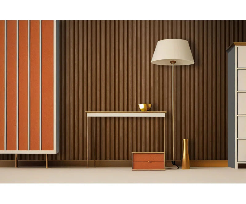 TV Panel: 94.5" L x 5.75" W Shiplap 3D Wood Wall Paneling Set