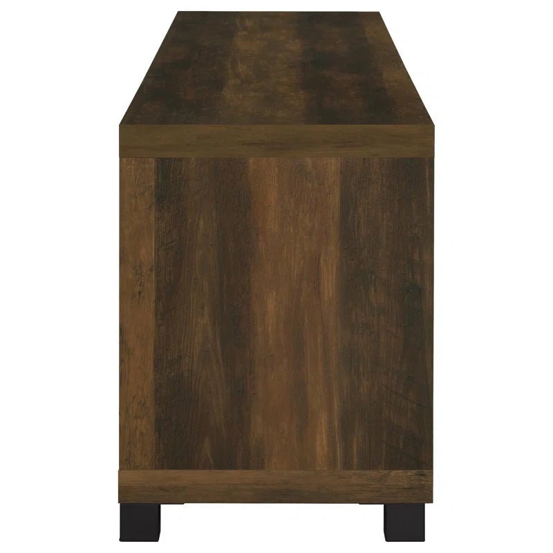 tv panel: 85" TV Stand with Cabinets, Shelves, and Modern Style