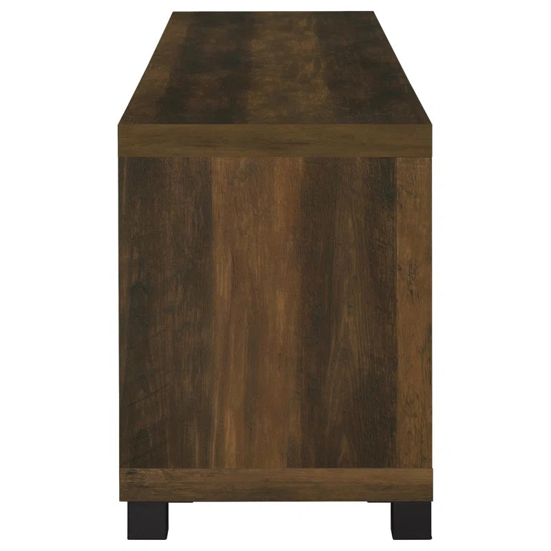 tv panel: 85" TV Stand with Cabinets, Shelves, and Modern Style