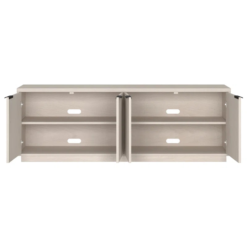 TV Panel: TV Stand for TVs up to 78" with Elegant Panel Backdrop and Modern Décor Accents