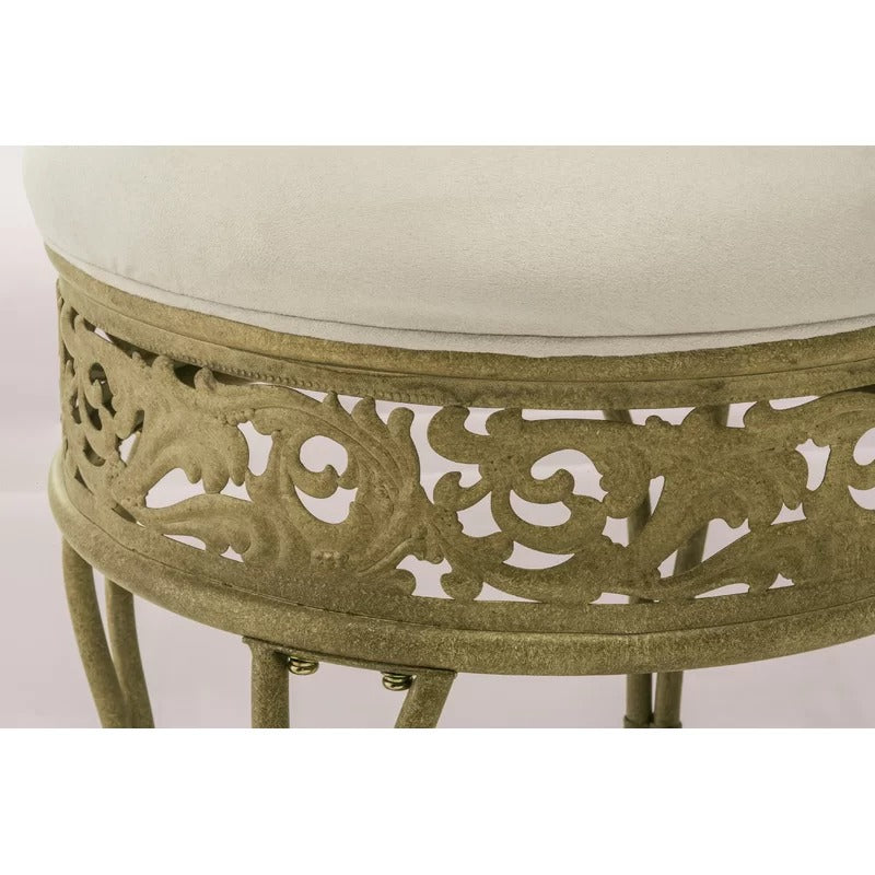 Seating Stool: 17.75'' Tall Metal Vanity Stool