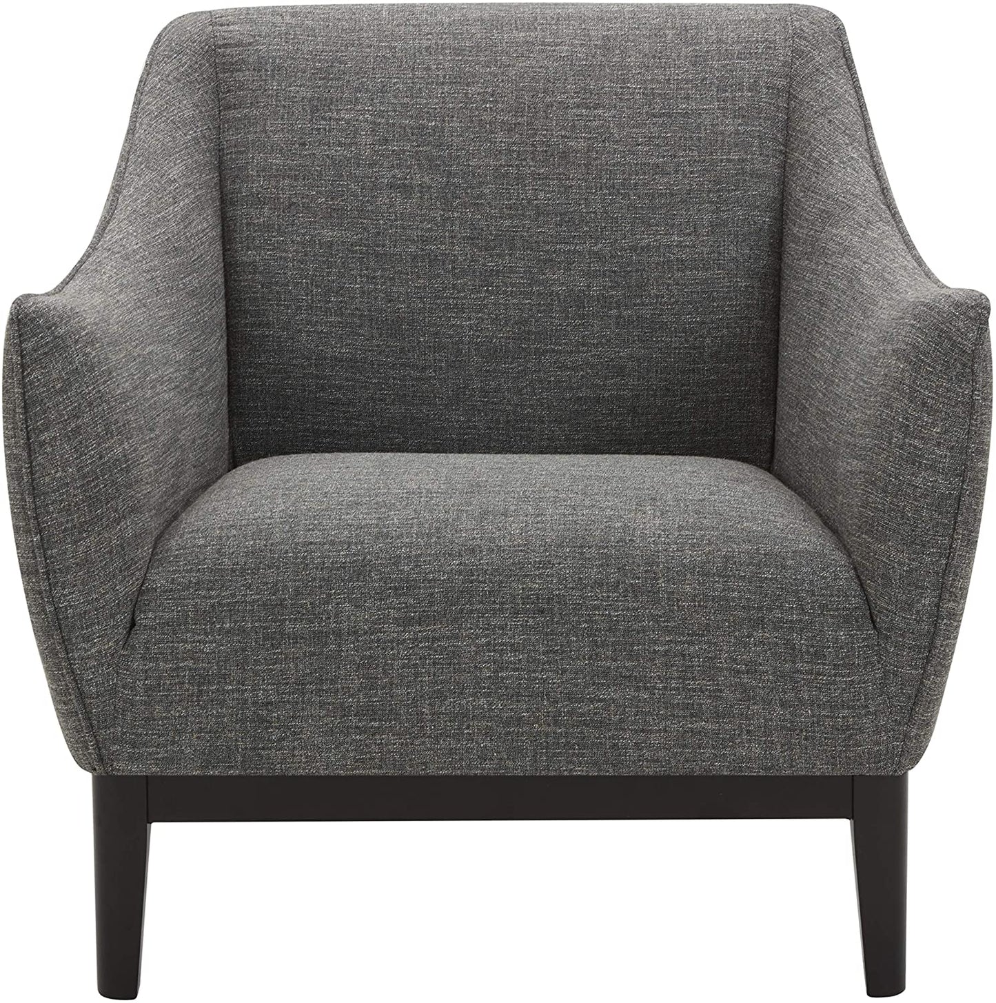 Sofa Chair: Dark Grey Chair with Curved Armrests