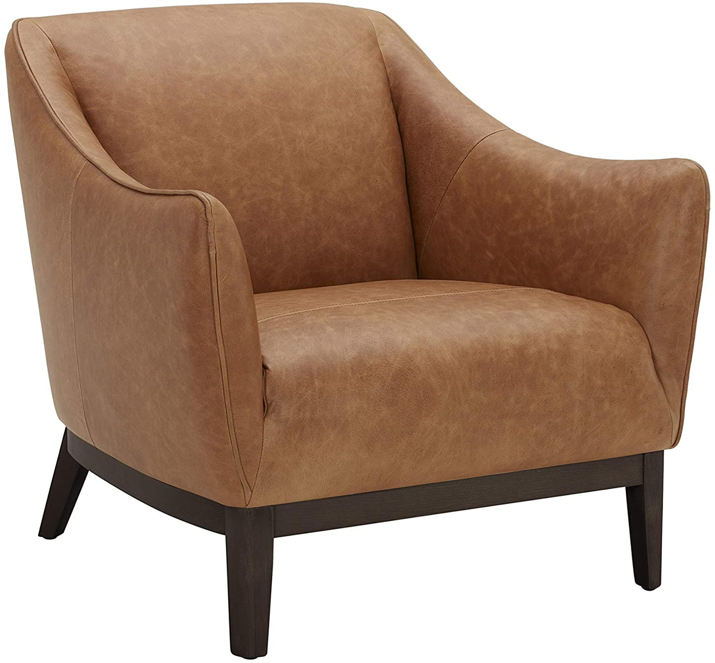 Sofa Chair: Dark Grey Chair with Curved Armrests