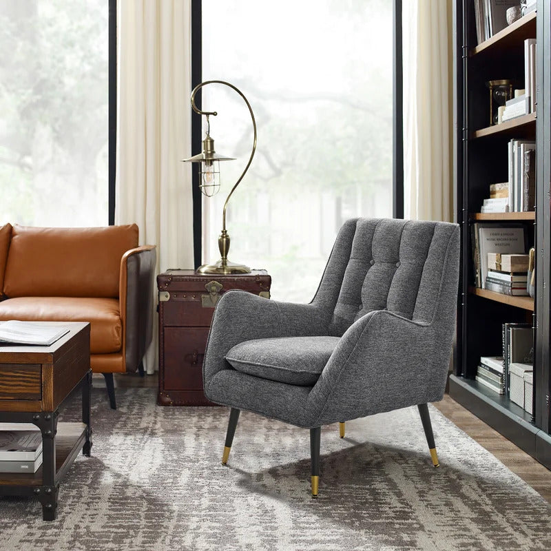 1 Seater Sofa Set : 30.31'' Wide Tufted Armchair