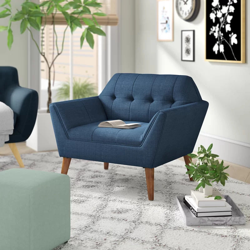 1 Seater Sofa Set 38'' Wide Tufted Armchair