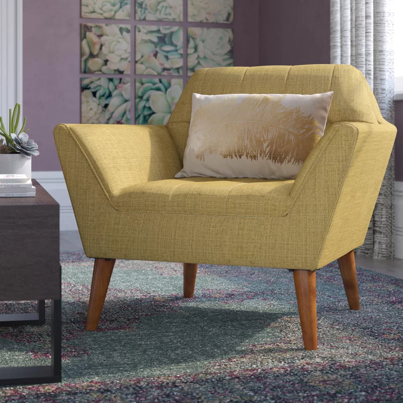 1 Seater Sofa Set 38'' Wide Tufted Armchair