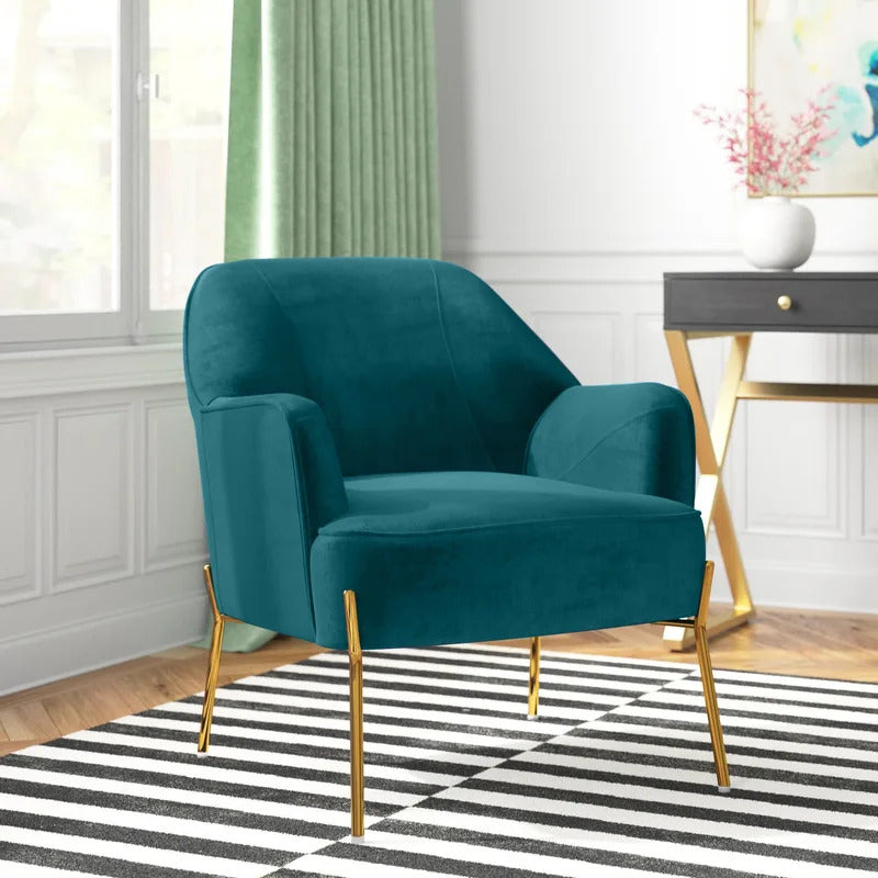 1 Seater Sofa Set : BEN 26'' Wide Velvet Armchair
