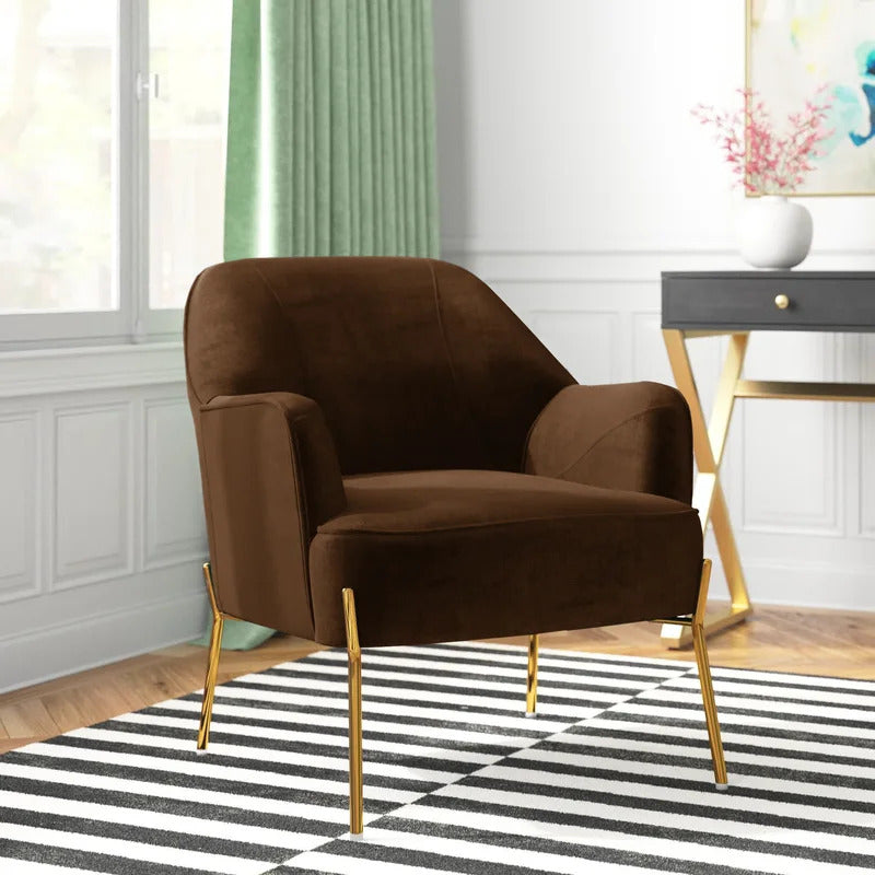 1 Seater Sofa Set : BEN 26'' Wide Velvet Armchair
