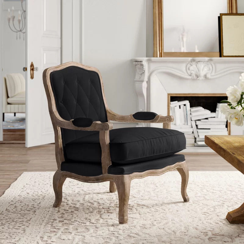 1 Seater Sofa Set : BEN 29'' Wide Tufted Linen Armchair