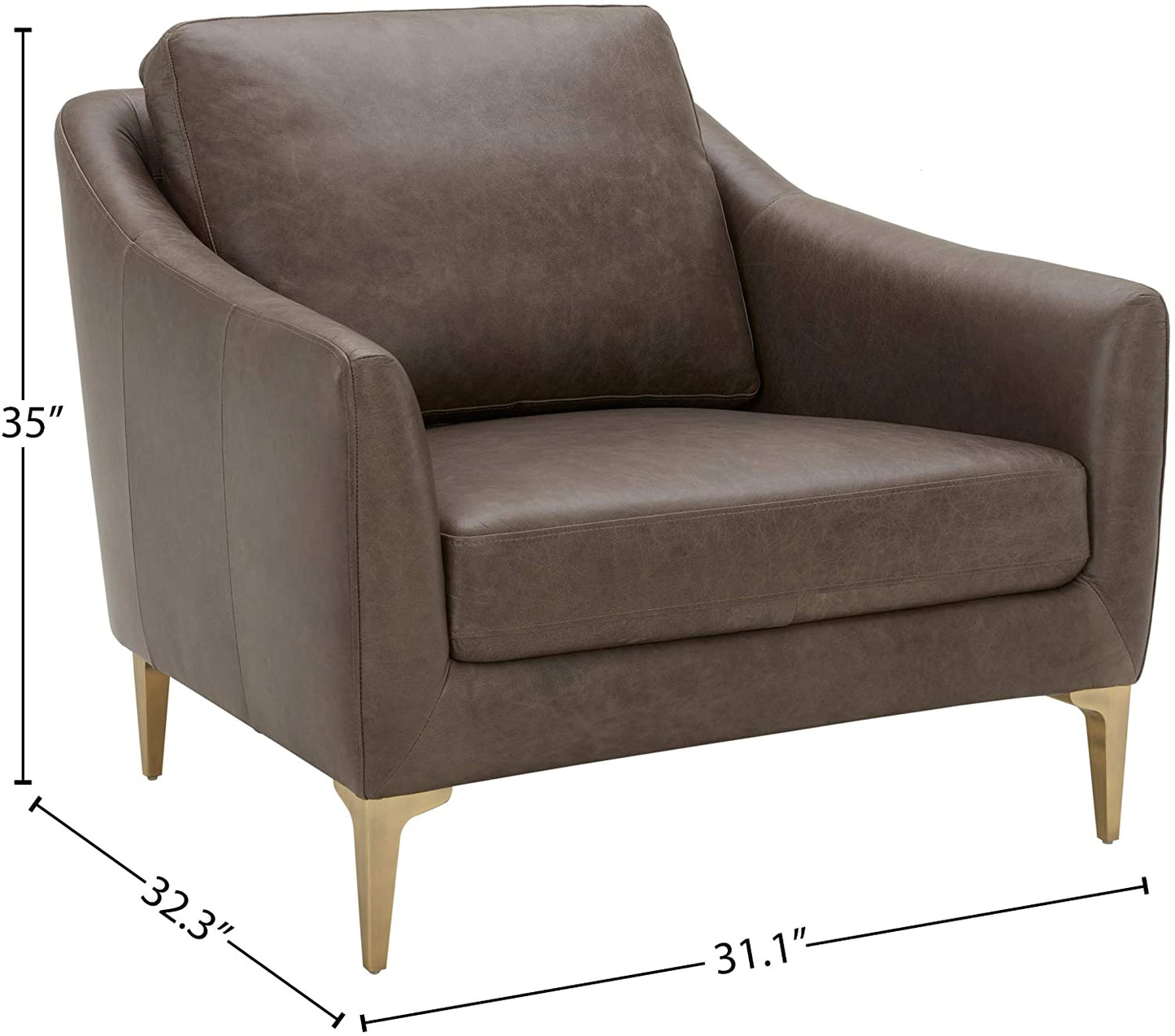 Sofa Chair: Blue, Cognac Leatherette, Grey Leatherette, Light Grey