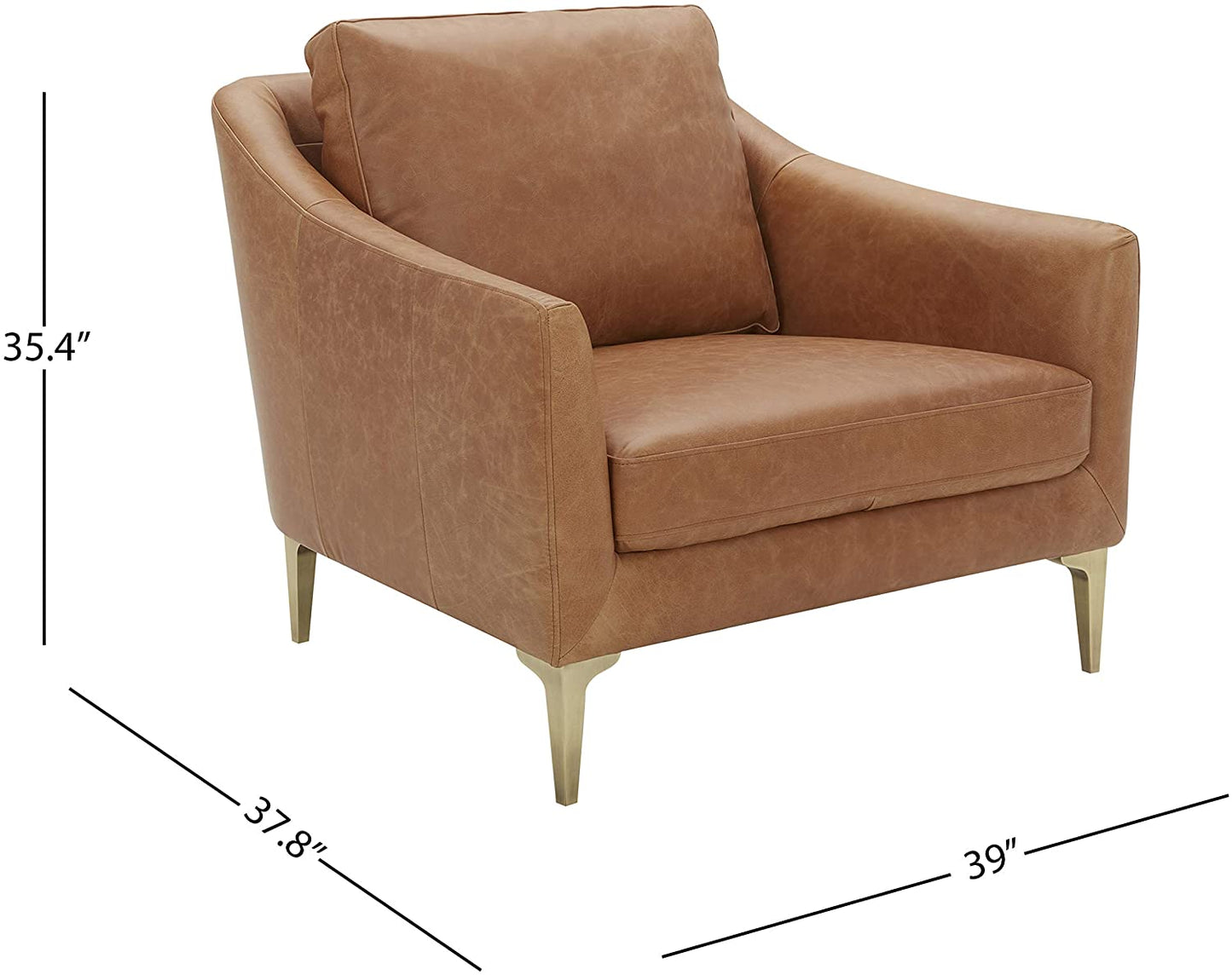 Sofa Chair: Blue, Cognac Leatherette, Grey Leatherette, Light Grey