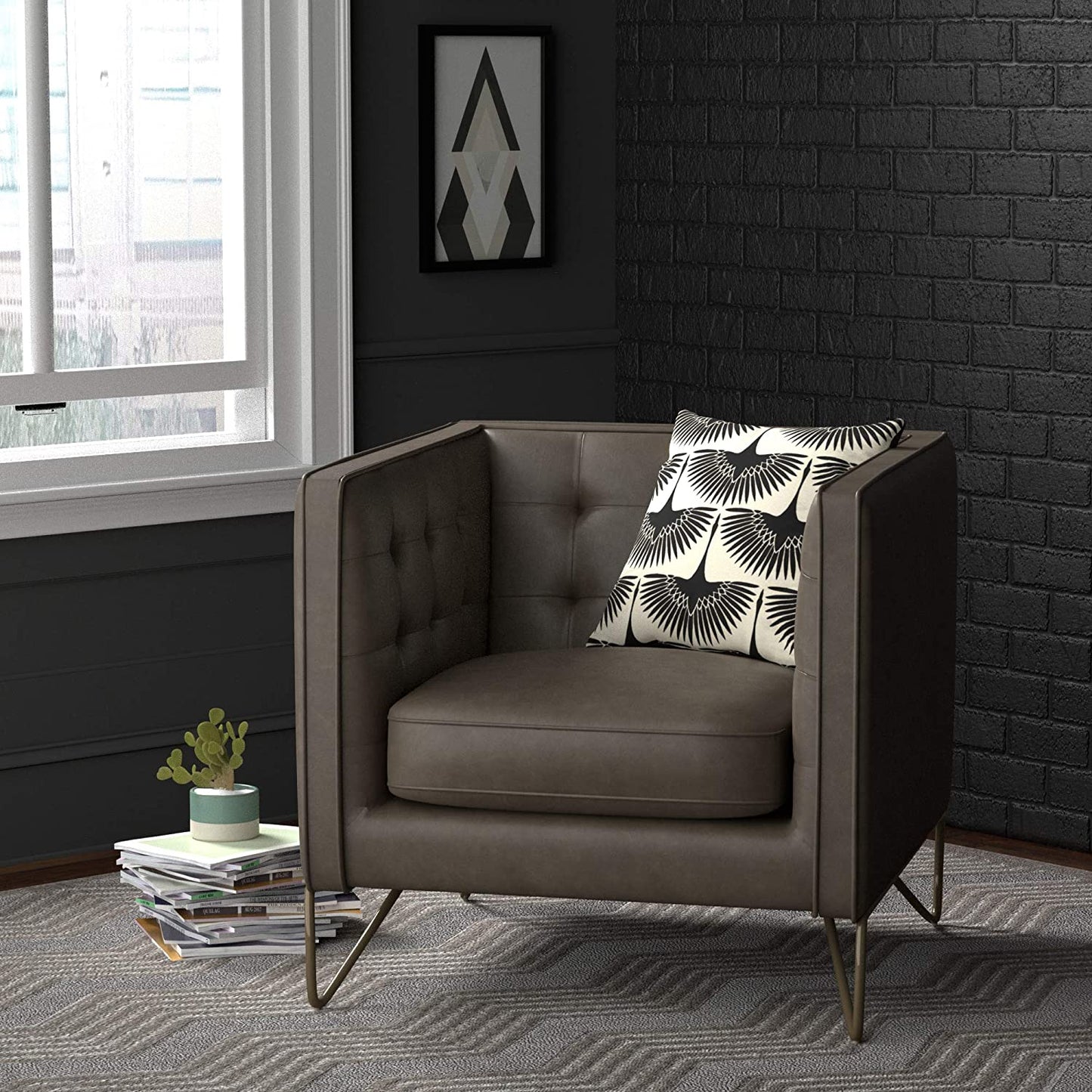 Sofa Chair: Cognac Leatherette, Emerald, Grey Leatherette, Teal Sofa Set