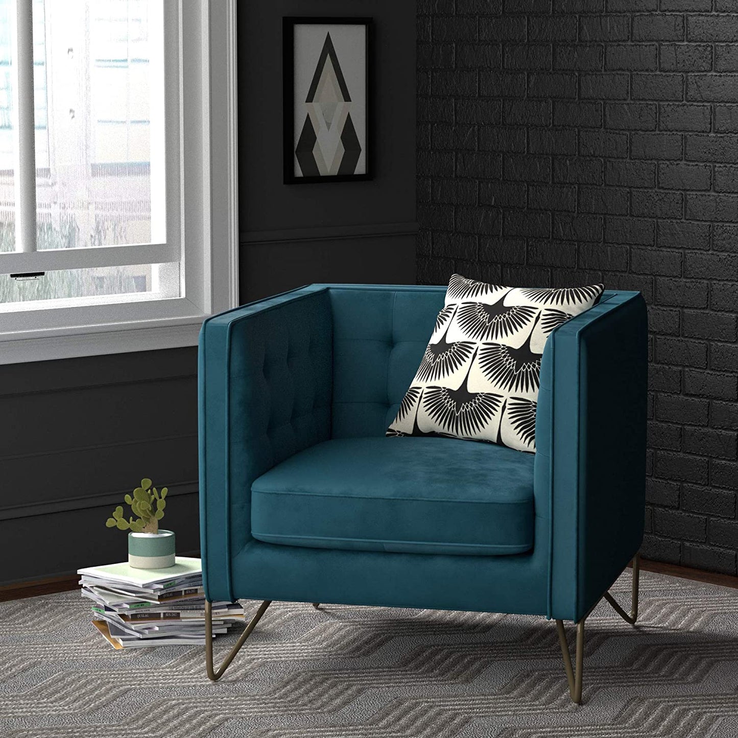 Sofa Chair: Cognac Leatherette, Emerald, Grey Leatherette, Teal Sofa Set