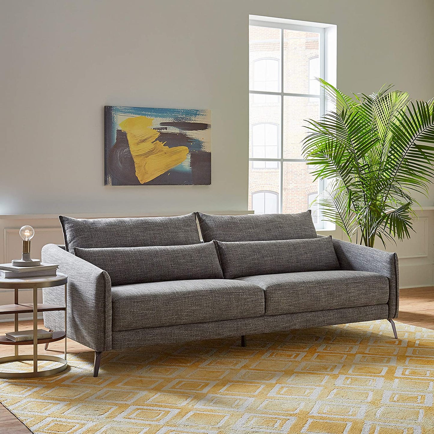 2 Seater Sofa : Dark Grey Sofa Set