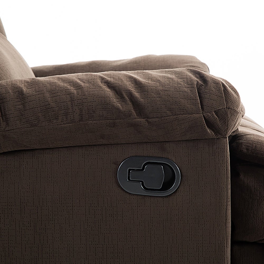Recliners:- Fabric Manual Recliner And Massage Chairs In Dark Brown Color