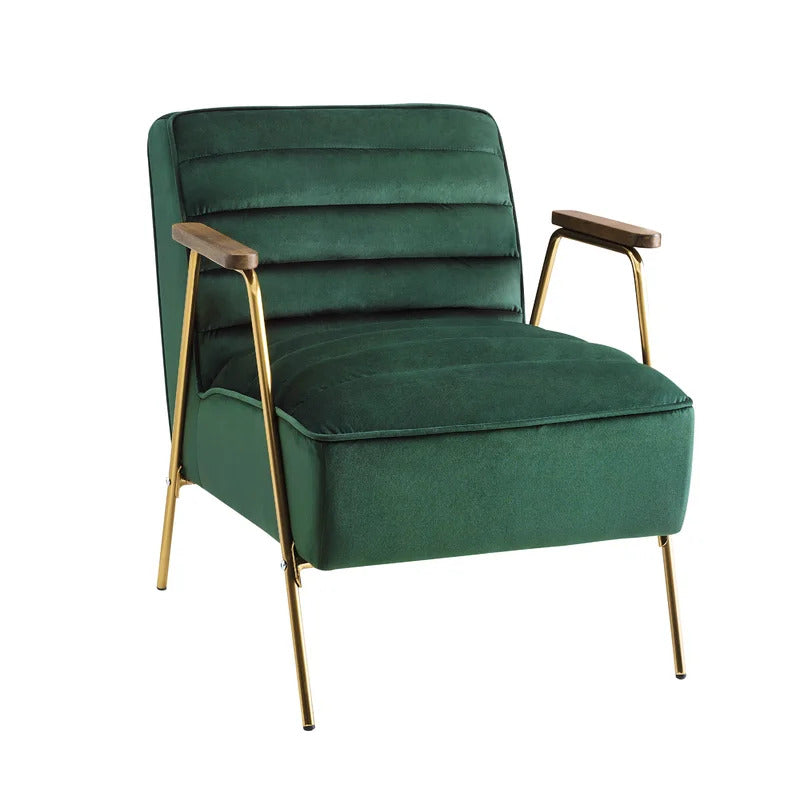 1 Seater Sofa Set : JENI 24.4'' Wide Tufted Velvet Armchair (Set of 2)