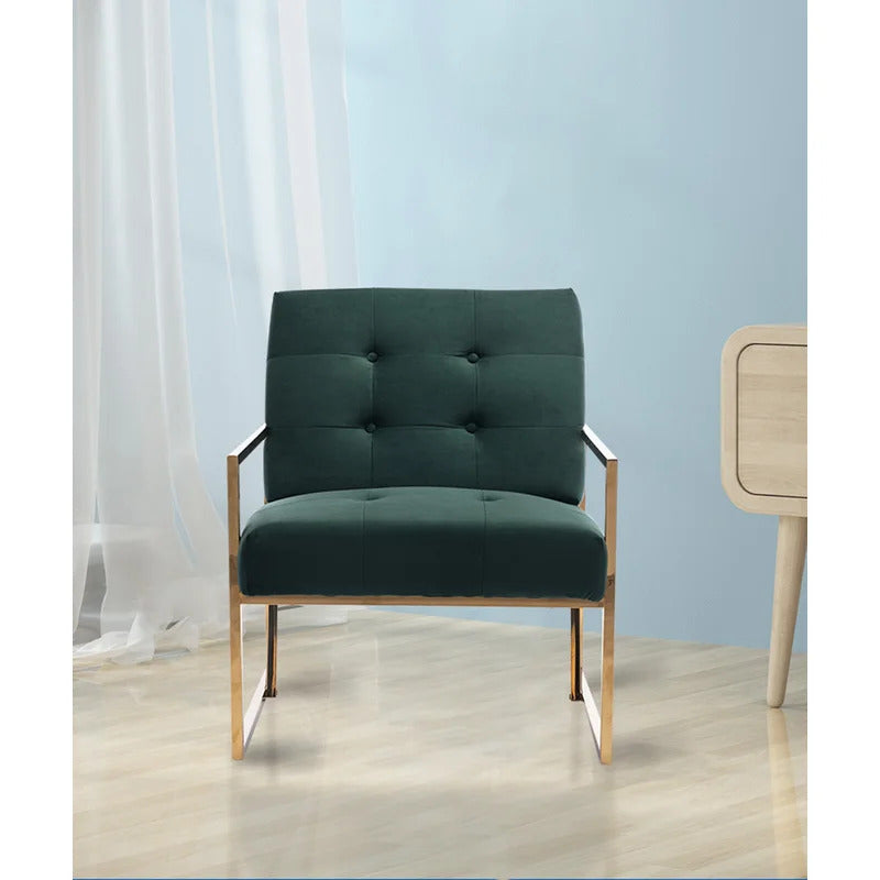 1 Seater Sofa Set : JOI 25.2'' Wide Tufted Velvet Armchair