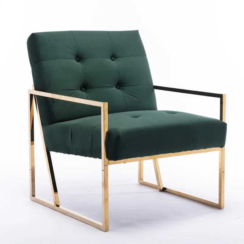 1 Seater Sofa Set : JOI 25.2'' Wide Tufted Velvet Armchair