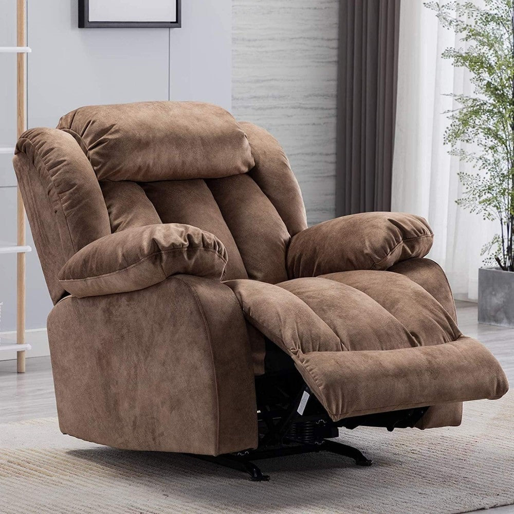 Recliners:- Manual Recliner And Massage Chair In Brown Color