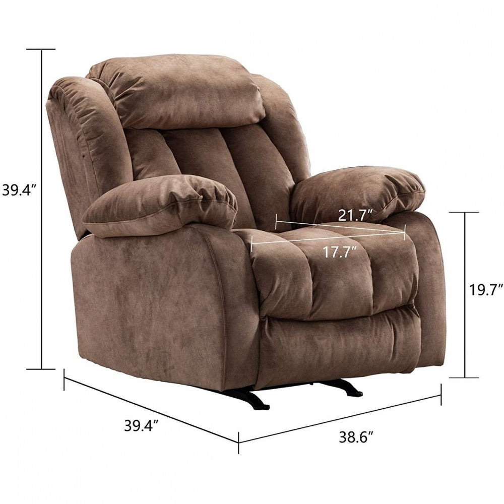 Recliners:- Manual Recliner And Massage Chair In Brown Color