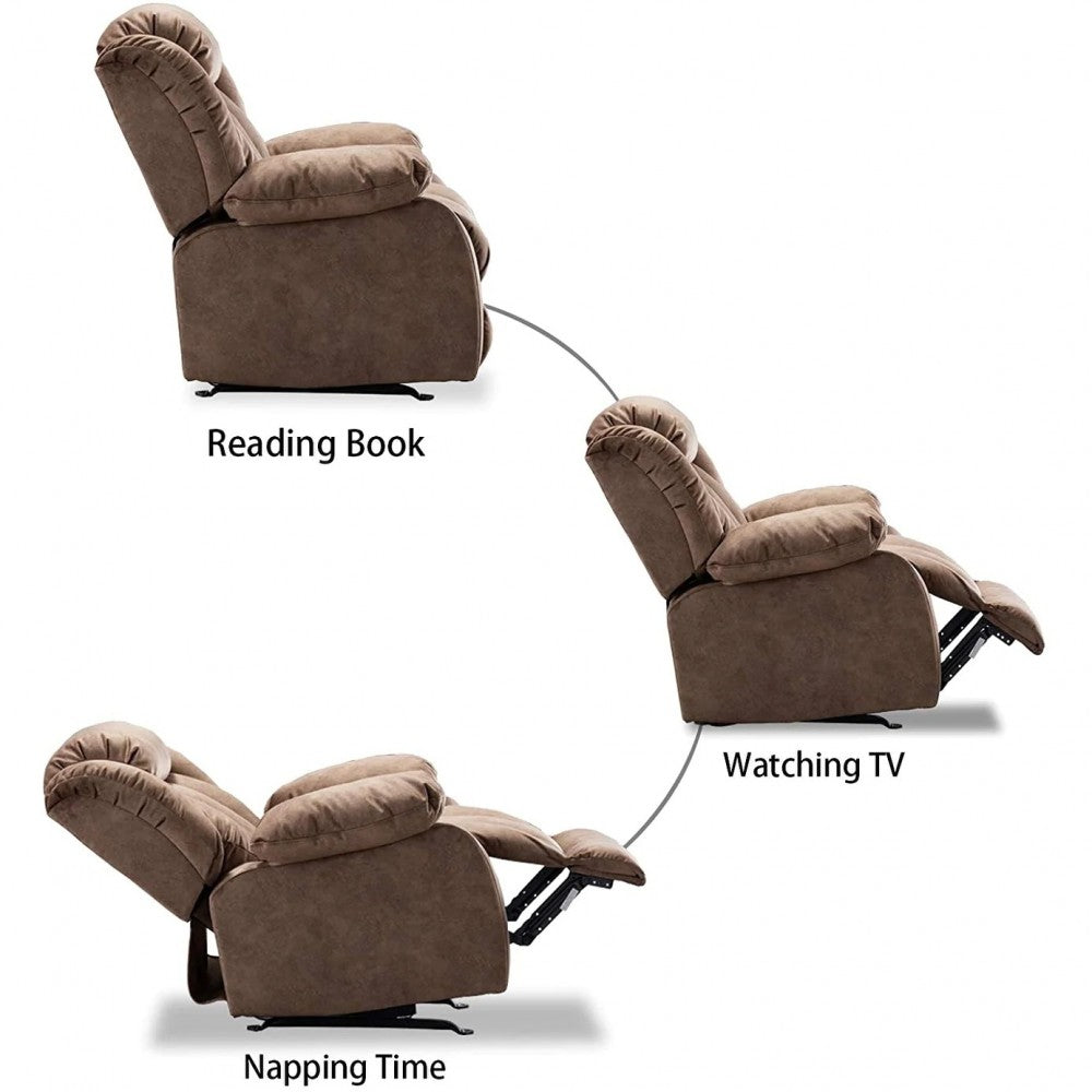 Recliners:- Manual Recliner And Massage Chair In Brown Color