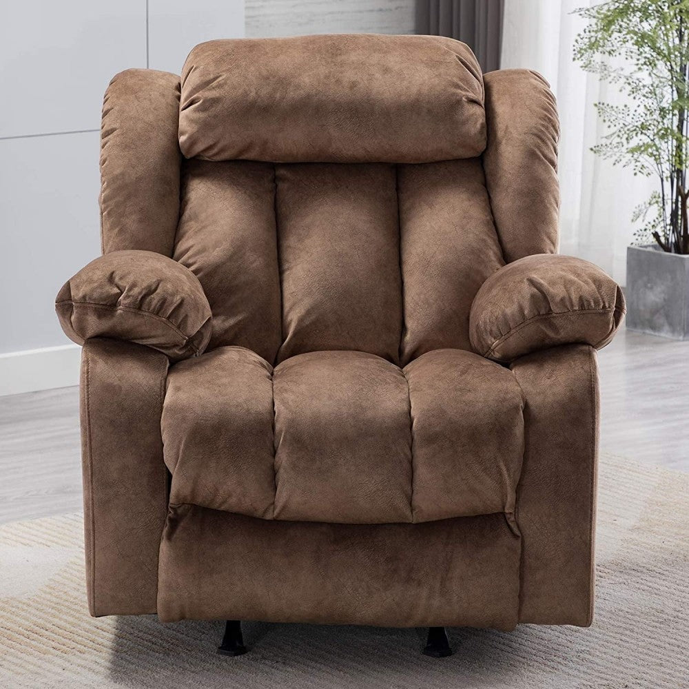 Recliners:- Manual Recliner And Massage Chair In Brown Color