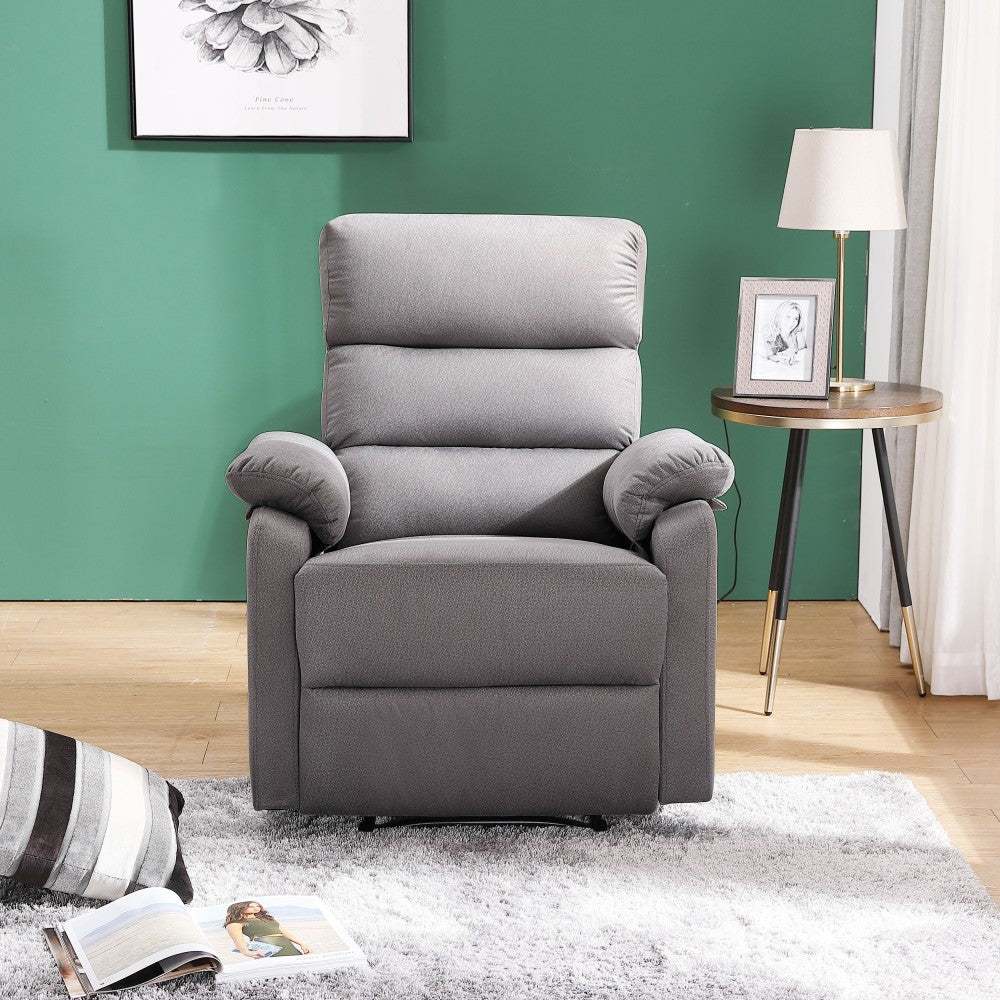 1 Seater Sofa Set: One Seater Recliner And Massage Chairs In Grey Color