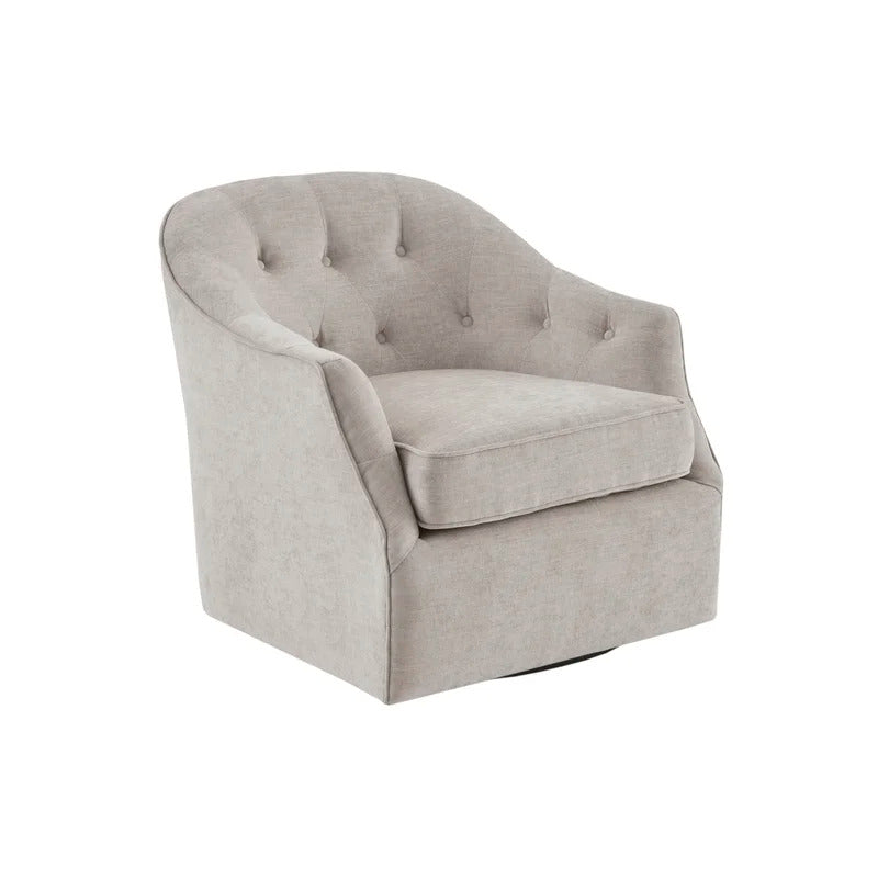 1 Seater Sofa Set : Sid 30.3'' Wide Tufted Velvet Swivel Armchair