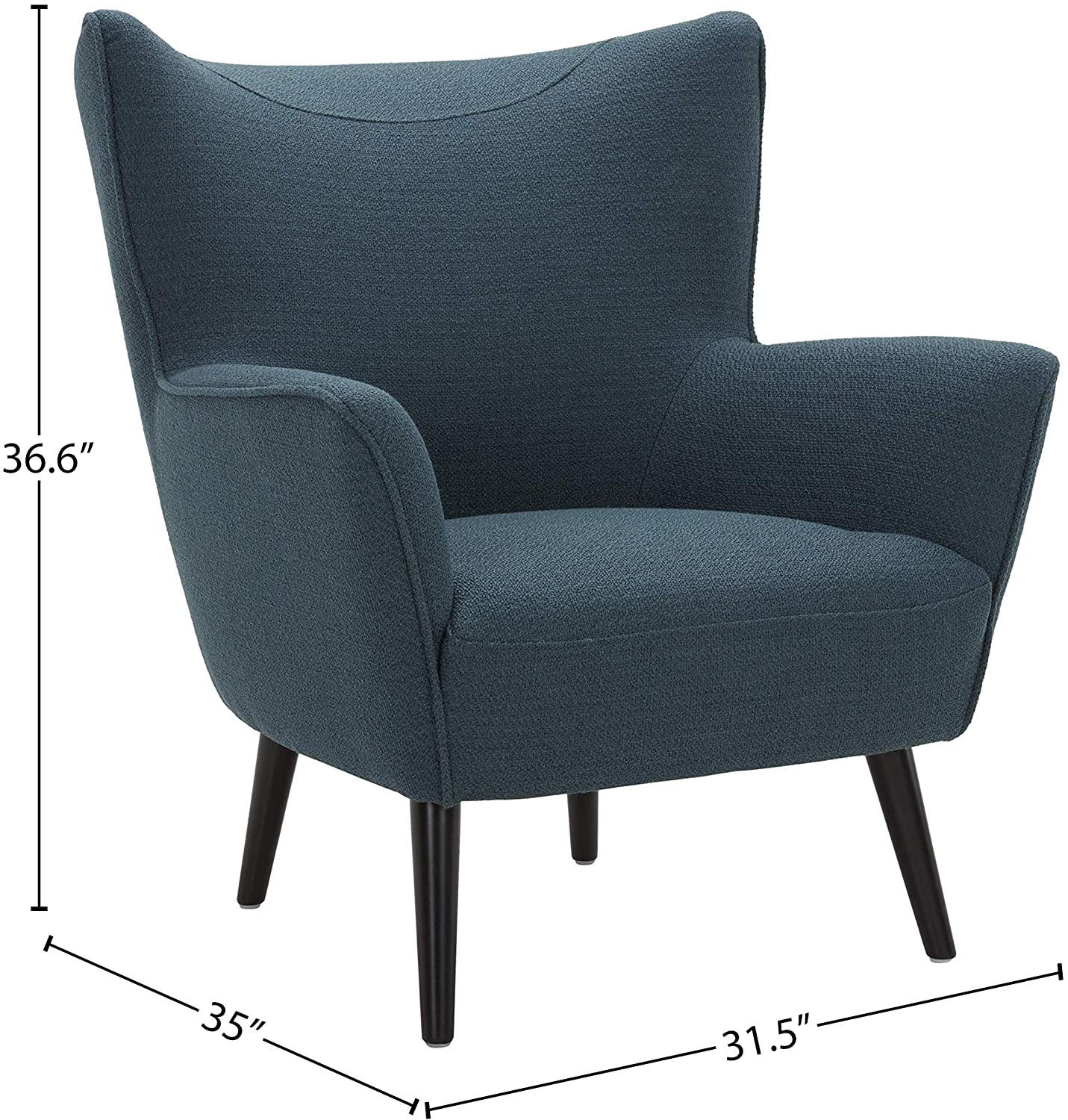 Sofa Chair : Teal Armchair with Tapered Legs