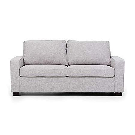 2 Seater Sofa :- Fabric Sofa Set (Light Grey)
